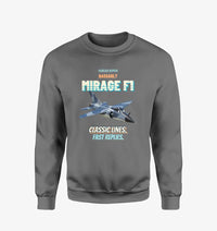 Thumbnail for Dassault Mirage F1C - Classic lines. Fast replies. design on gray sweatshirt