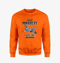 Thumbnail for Dassault Mirage F1C - Classic lines. Fast replies. design on orange sweatshirt