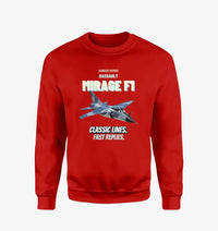Thumbnail for Dassault Mirage F1C - Classic lines. Fast replies. design on red sweatshirt