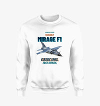 Thumbnail for Dassault Mirage F1C - Classic lines. Fast replies. design on white sweatshirt