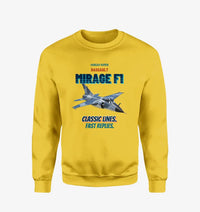 Thumbnail for Dassault Mirage F1C - Classic lines. Fast replies. design on yellow sweatshirt