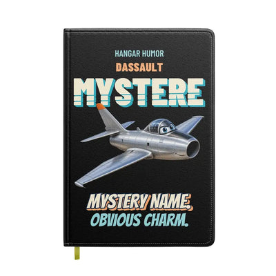 Dassault Super Mystere B2 - Mystery name. Obvious charm. design on black notebook