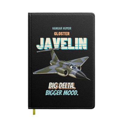 Gloster Javelin FAW.9 - Big delta. Bigger mood. design on black notebook