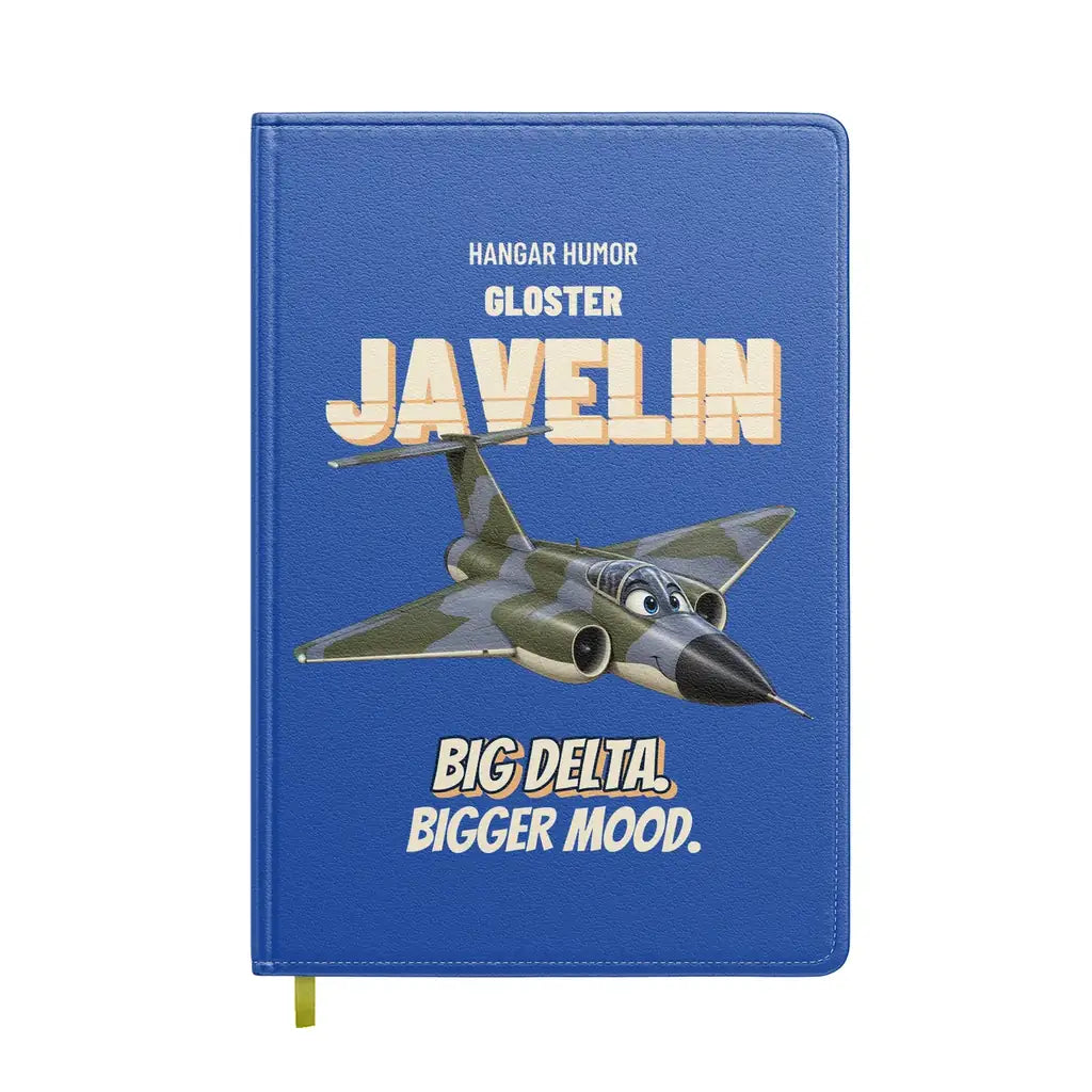 Gloster Javelin FAW.9 - Big delta. Bigger mood. design on blue notebook
