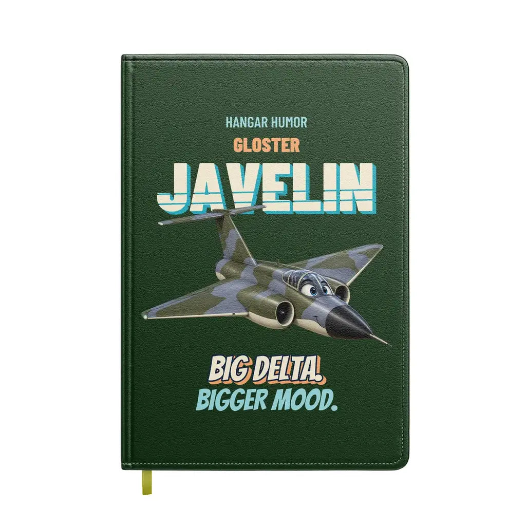Gloster Javelin FAW.9 - Big delta. Bigger mood. design on dark green notebook