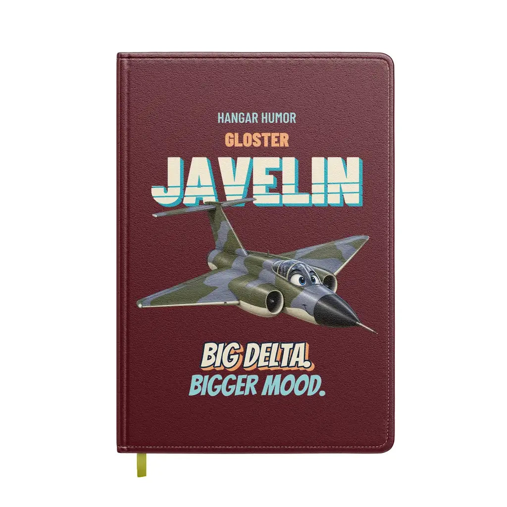 Gloster Javelin FAW.9 - Big delta. Bigger mood. design on dark red notebook