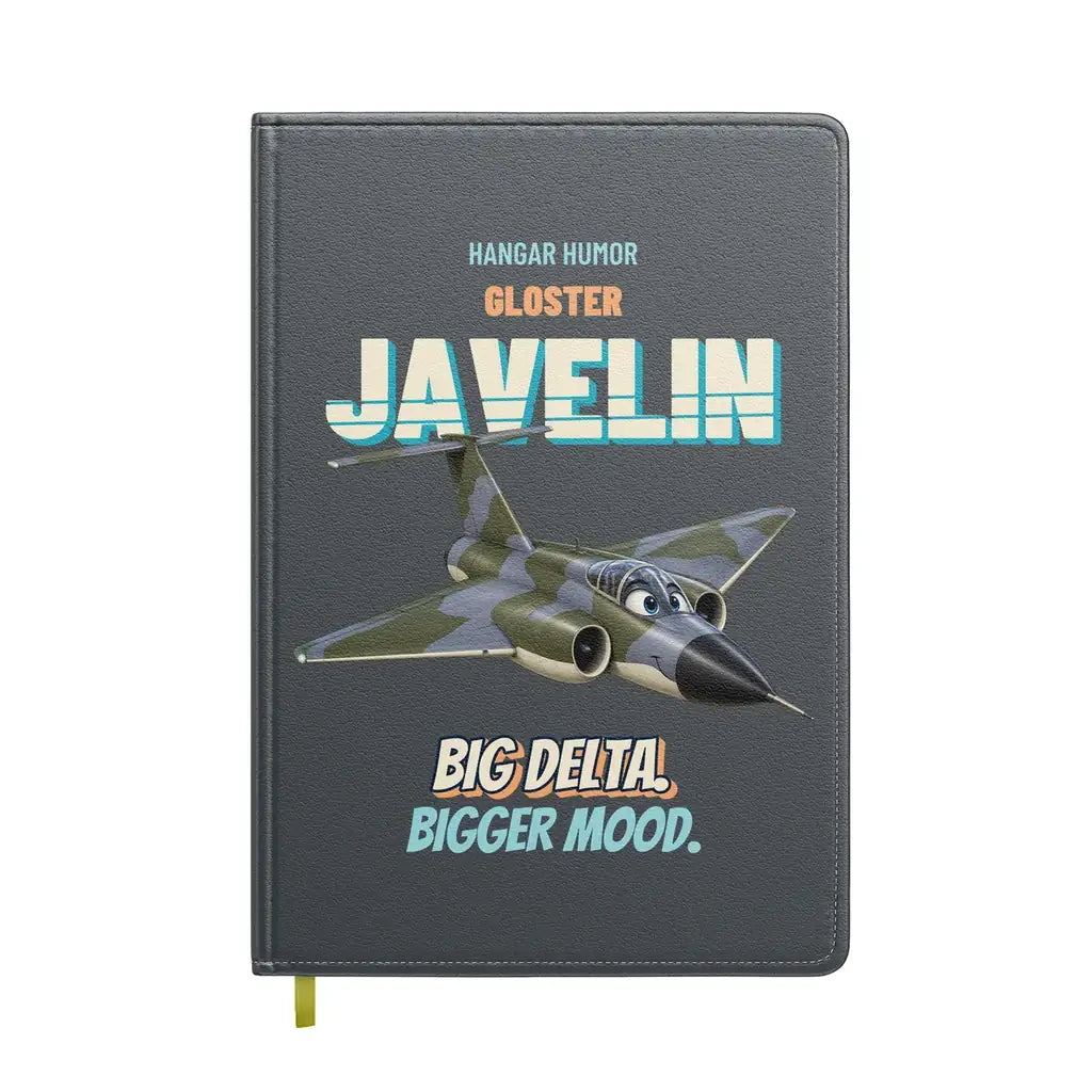 Gloster Javelin FAW.9 - Big delta. Bigger mood. design on gray notebook