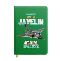 Thumbnail for Gloster Javelin FAW.9 - Big delta. Bigger mood. design on green notebook