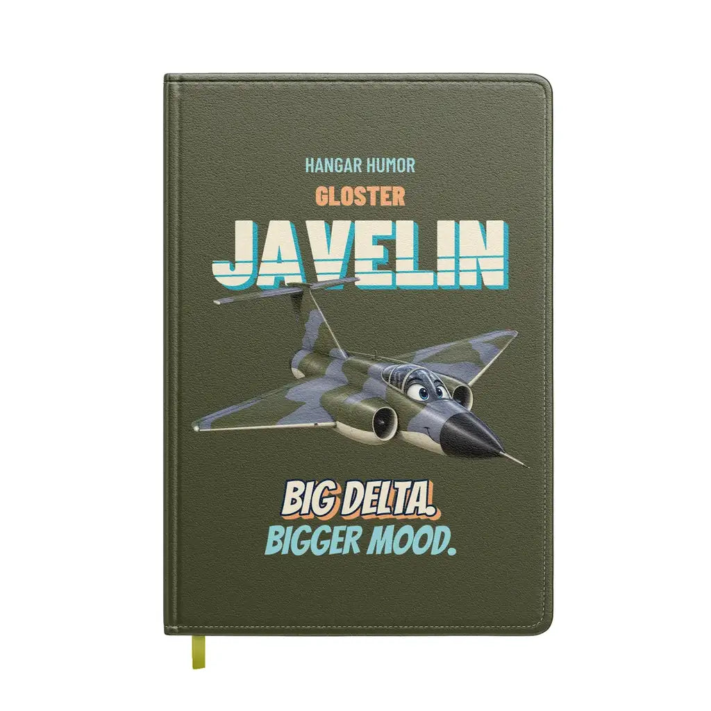 Gloster Javelin FAW.9 - Big delta. Bigger mood. design on green army notebook