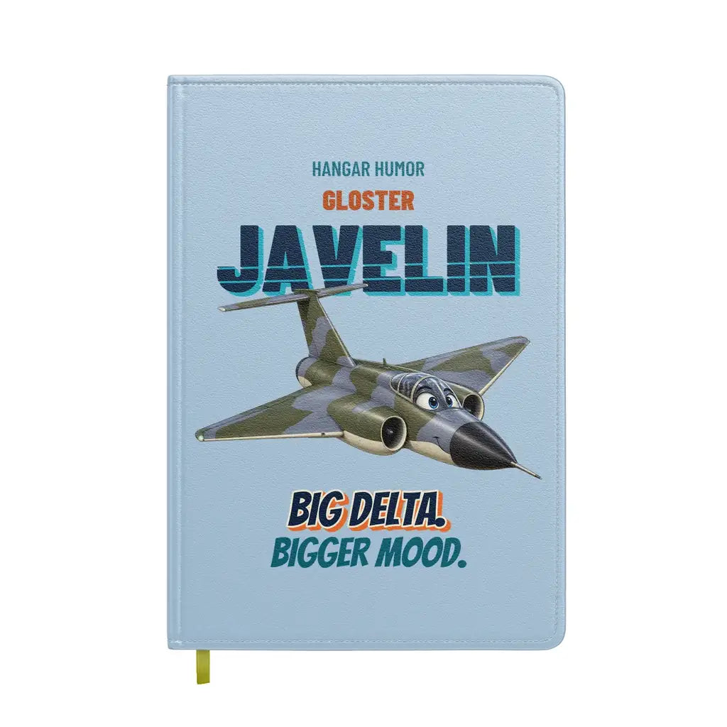 Gloster Javelin FAW.9 - Big delta. Bigger mood. design on light blue notebook