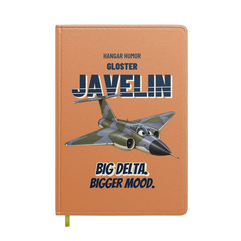 Gloster Javelin FAW.9 - Big delta. Bigger mood. design on orange notebook