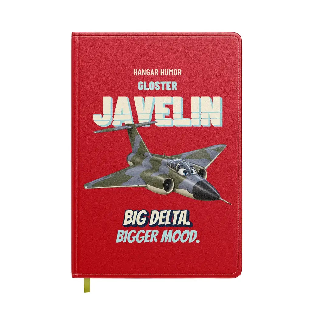 Gloster Javelin FAW.9 - Big delta. Bigger mood. design on red notebook