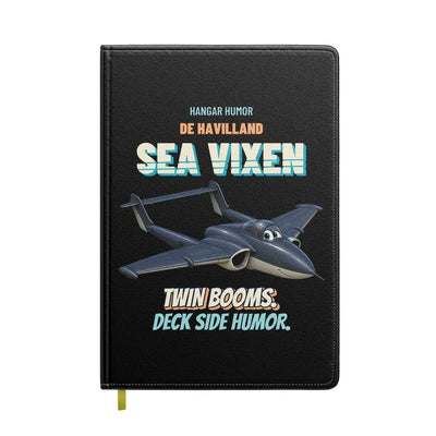 de Havilland Sea Vixen FAW.2 - Twin booms. Deck side humor. design on black notebook