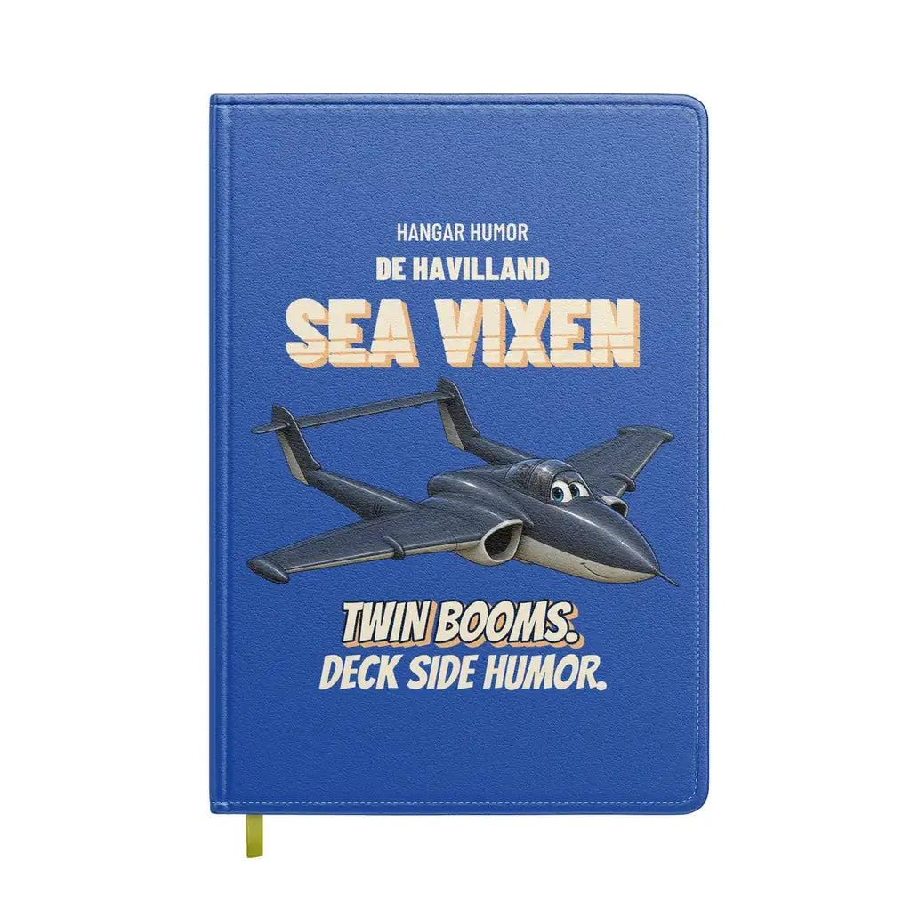de Havilland Sea Vixen FAW.2 - Twin booms. Deck side humor. design on blue notebook