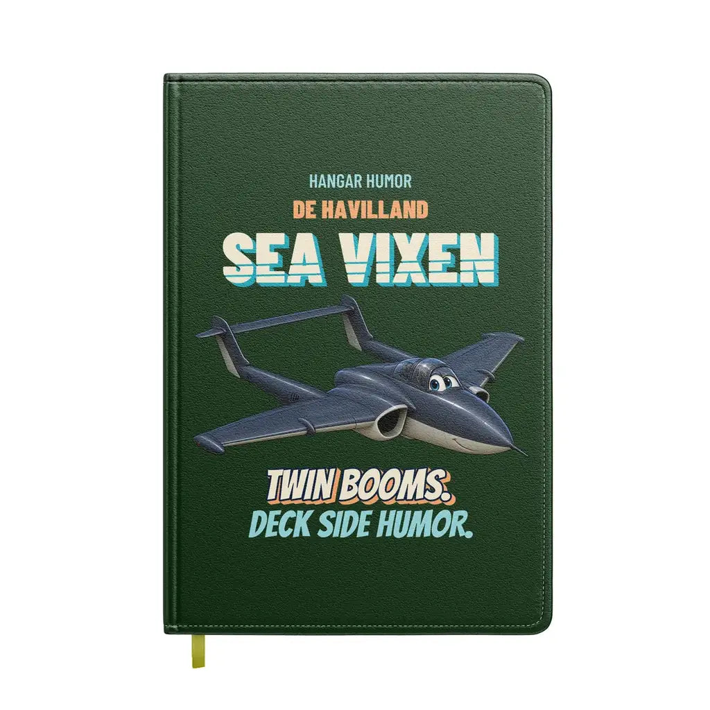 de Havilland Sea Vixen FAW.2 - Twin booms. Deck side humor. design on dark green notebook