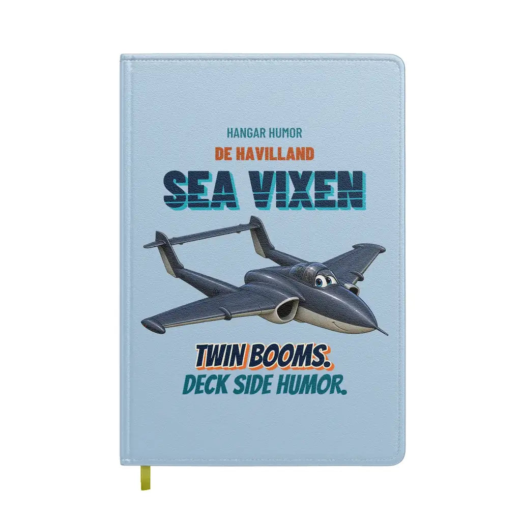 de Havilland Sea Vixen FAW.2 - Twin booms. Deck side humor. design on light blue notebook