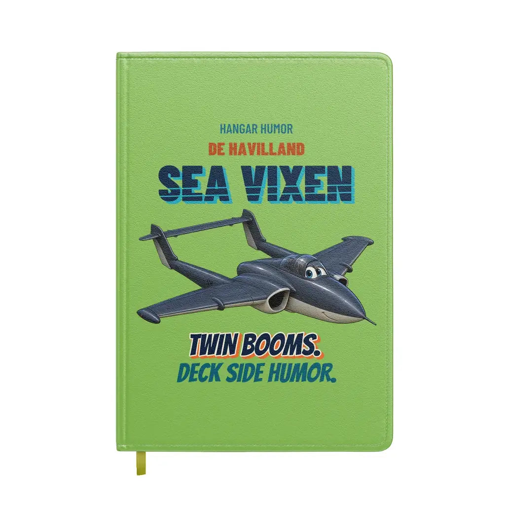 de Havilland Sea Vixen FAW.2 - Twin booms. Deck side humor. design on light green notebook