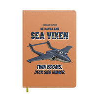 Thumbnail for de Havilland Sea Vixen FAW.2 - Twin booms. Deck side humor. design on orange notebook