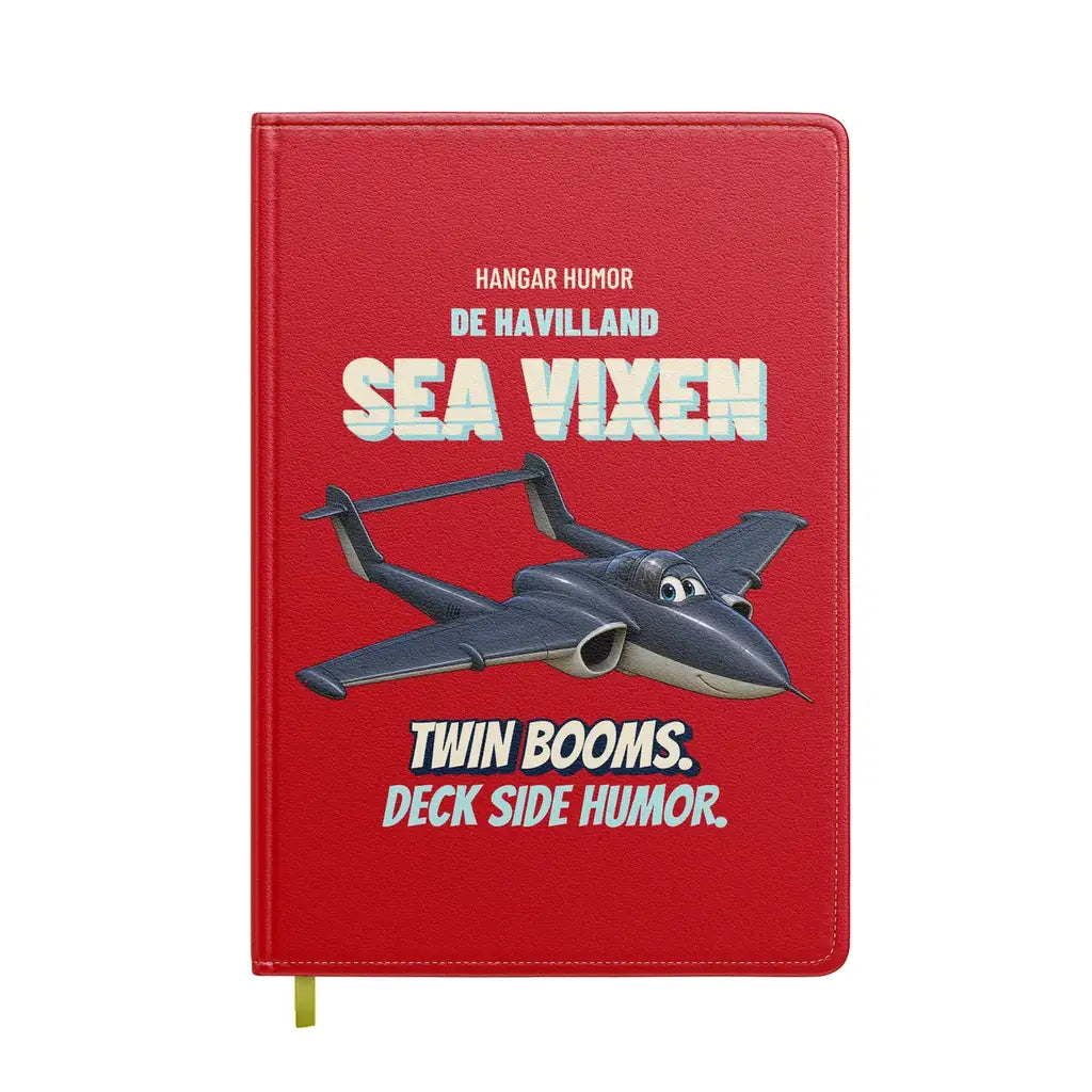 de Havilland Sea Vixen FAW.2 - Twin booms. Deck side humor. design on red notebook