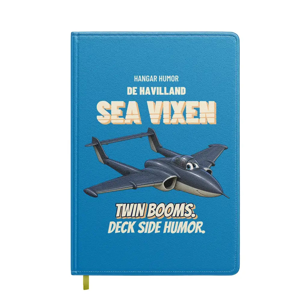 de Havilland Sea Vixen FAW.2 - Twin booms. Deck side humor. design on turquoise notebook