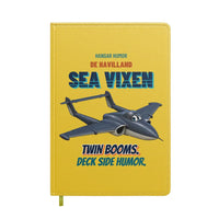 Thumbnail for de Havilland Sea Vixen FAW.2 - Twin booms. Deck side humor. design on yellow notebook