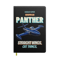 Thumbnail for Grumman F9F-2 Panther - Straight wings. Cat things. design on black notebook