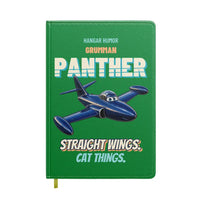 Thumbnail for Grumman F9F-2 Panther - Straight wings. Cat things. design on green notebook