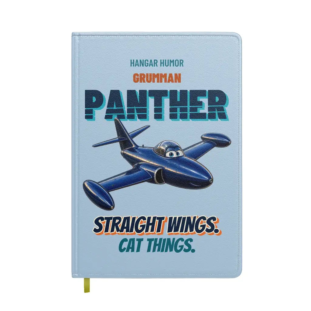 Grumman F9F-2 Panther - Straight wings. Cat things. design on light blue notebook