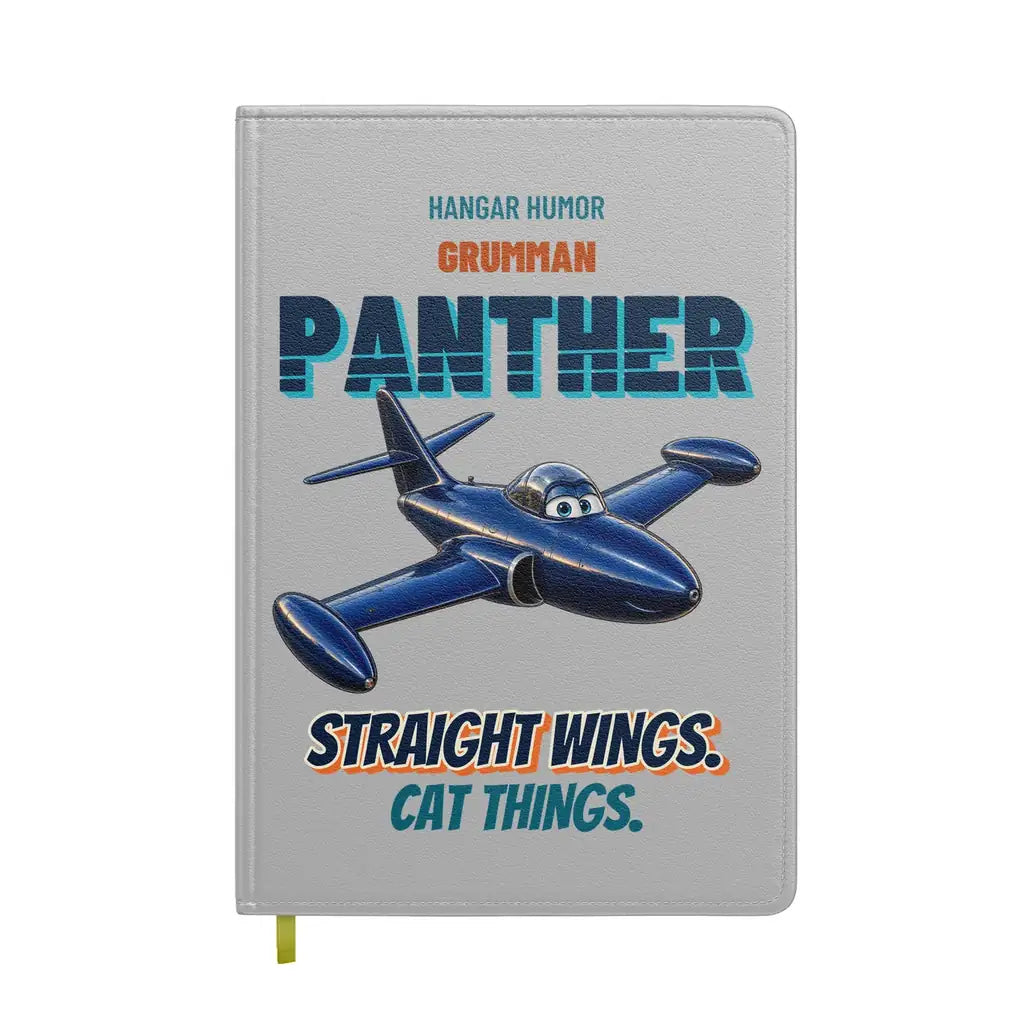 Grumman F9F-2 Panther - Straight wings. Cat things. design on light gray notebook