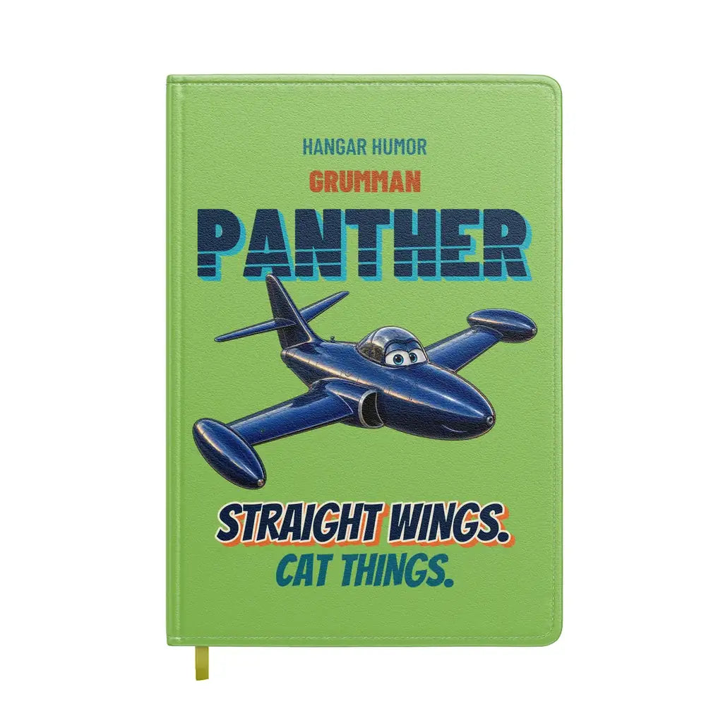 Grumman F9F-2 Panther - Straight wings. Cat things. design on light green notebook