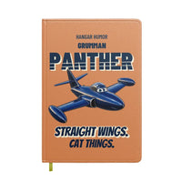 Thumbnail for Grumman F9F-2 Panther - Straight wings. Cat things. design on orange notebook