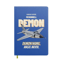Thumbnail for McDonnell F3H-2 Demon - Demon name. Angel mood. design on blue notebook