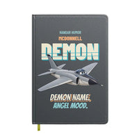 Thumbnail for McDonnell F3H-2 Demon - Demon name. Angel mood. design on gray notebook