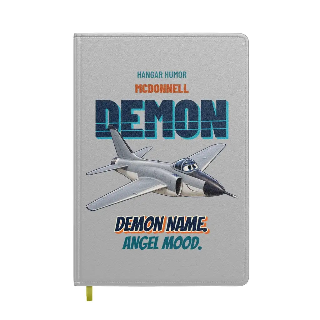 McDonnell F3H-2 Demon - Demon name. Angel mood. design on light gray notebook