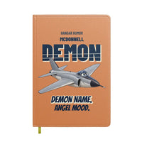 Thumbnail for McDonnell F3H-2 Demon - Demon name. Angel mood. design on orange notebook