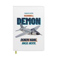 Thumbnail for McDonnell F3H-2 Demon - Demon name. Angel mood. design on white notebook