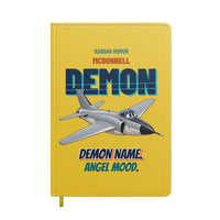 Thumbnail for McDonnell F3H-2 Demon - Demon name. Angel mood. design on yellow notebook
