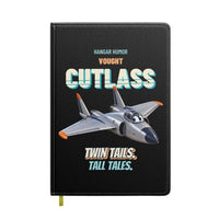 Thumbnail for Vought F7U-3 Cutlass - Twin tails. Tall tales. design on black notebook