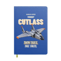 Thumbnail for Vought F7U-3 Cutlass - Twin tails. Tall tales. design on blue notebook