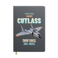 Thumbnail for Vought F7U-3 Cutlass - Twin tails. Tall tales. design on gray notebook