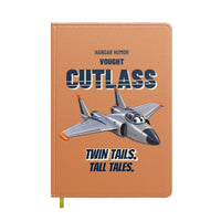 Thumbnail for Vought F7U-3 Cutlass - Twin tails. Tall tales. design on orange notebook