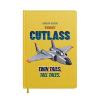 Thumbnail for Vought F7U-3 Cutlass - Twin tails. Tall tales. design on yellow notebook