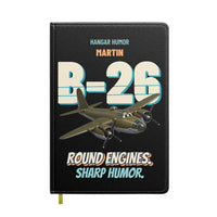 Thumbnail for Martin B-26B Marauder - Round engines. Sharp humor. design on black notebook