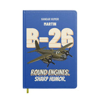 Thumbnail for Martin B-26B Marauder - Round engines. Sharp humor. design on blue notebook