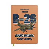 Thumbnail for Martin B-26B Marauder - Round engines. Sharp humor. design on orange notebook