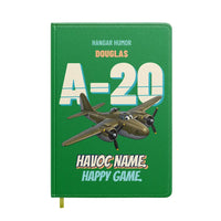 Thumbnail for Douglas A-20G Havoc - Havoc name. Happy game. design on green notebook