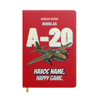 Thumbnail for Douglas A-20G Havoc - Havoc name. Happy game. design on red notebook