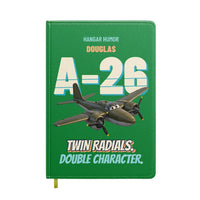 Thumbnail for Douglas A-26B Invader - Twin radials. Double character. design on green notebook