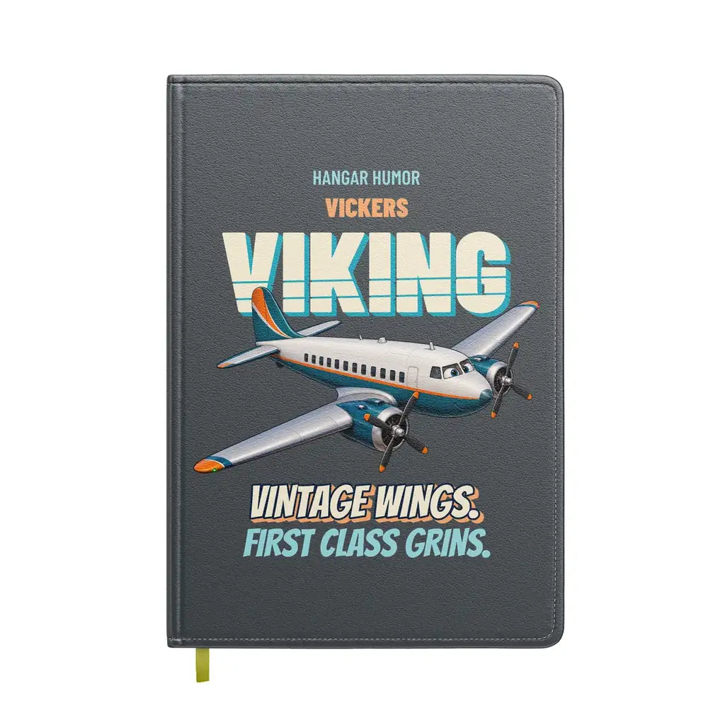Vickers Viking 1B - Vintage wings. First class grins. design on gray notebook
