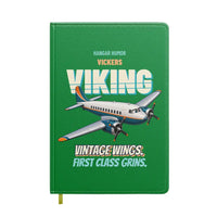 Thumbnail for Vickers Viking 1B - Vintage wings. First class grins. design on green notebook